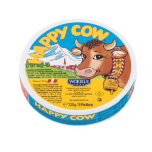 happy cow cheese regular plain cubes low fat vegetarian 1