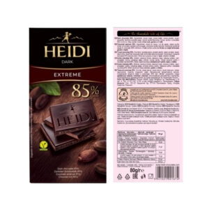 heidi 85% cocoa dark chocolate vegan bar low calorie 2