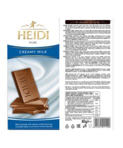 heidi pure creamy milk cocoa dark chocolate bar low calorie 2