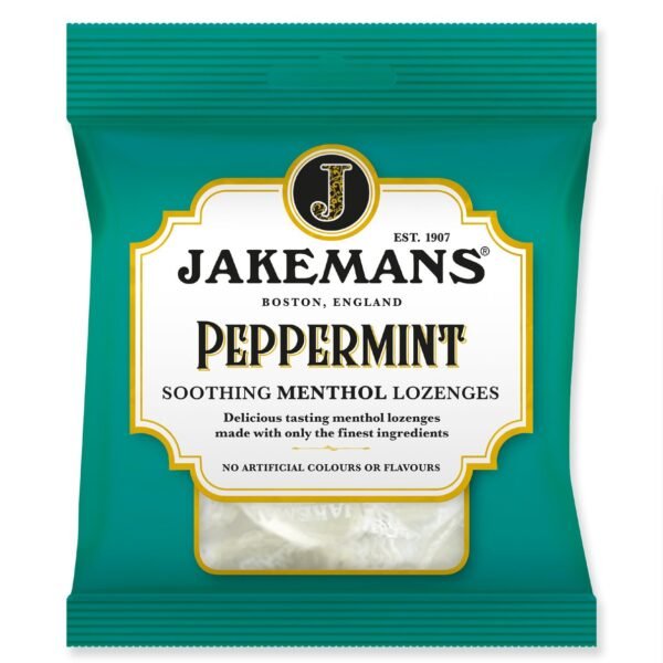 Peppermint flavour menthol lozenges
