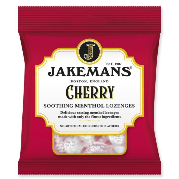 Cherry flavour menthol lozenges