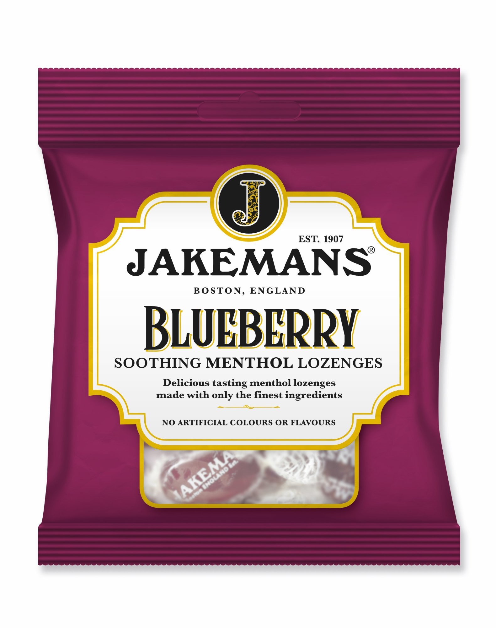Lozenges 3 Jakemans Blueberry Flavour Menthol Lozenges