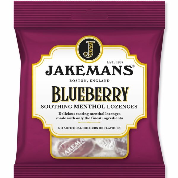 Blueberry flavour menthol lozenges