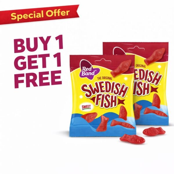 Swedish Fish Veg Raspberry Candy 100 g (Buy 1 Get 1 Free)
