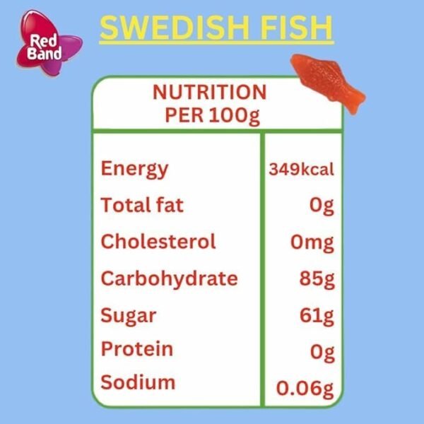 Alternative view of Swedish Fish & Sweet Strawberry Candy 100g (Buy 2 Get 2 Free)