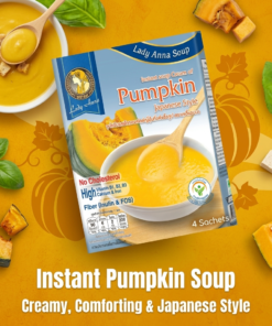 Lady Anna Instant Soup - Japanese Pumpkin 66g |Imported | Ready in Minutes |Add hot water | No Cholesterol |No Additives or Preservatives|Pre-Biotic |Good Source of Calcium | High Fiber | High Vitamin | Vegetarian | Serves 3 8 Gemini Generated Image 1d86la1d86la1d86 Noble Foods